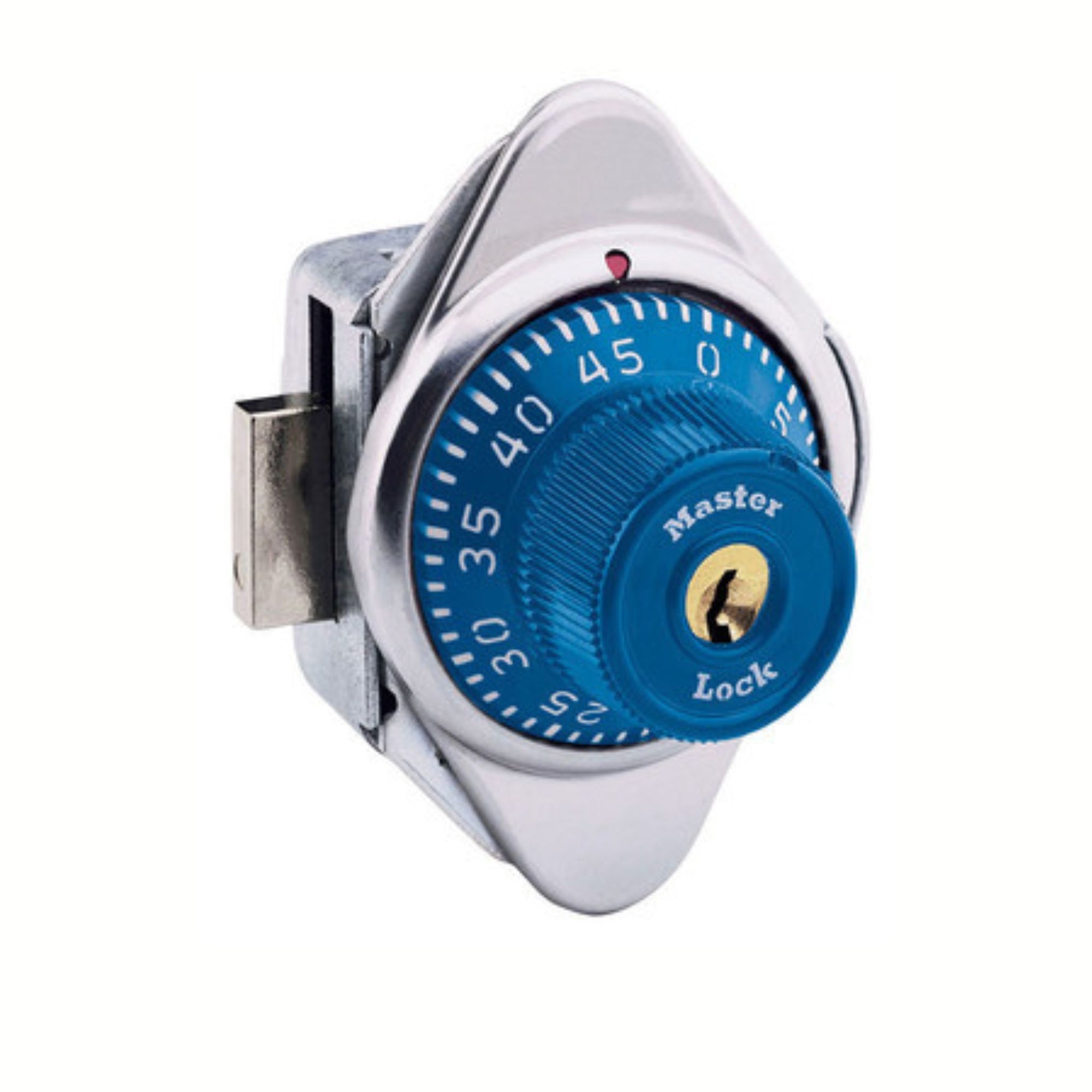 Master Lock 1630MDBLU Built-In Combination Locker Padlock With Blue Metal Dial - The Lock Source