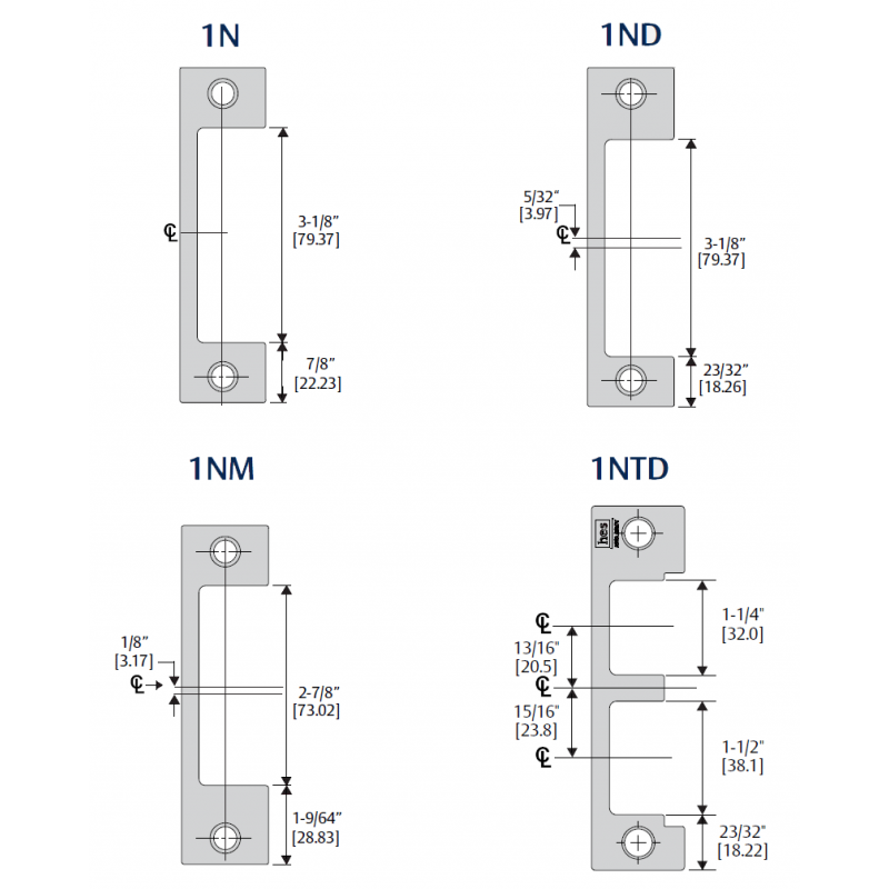 HES 1DB-606 Faceplate Kits for 1500 &amp; 1600 Series Electric Strikes - The Lock Source