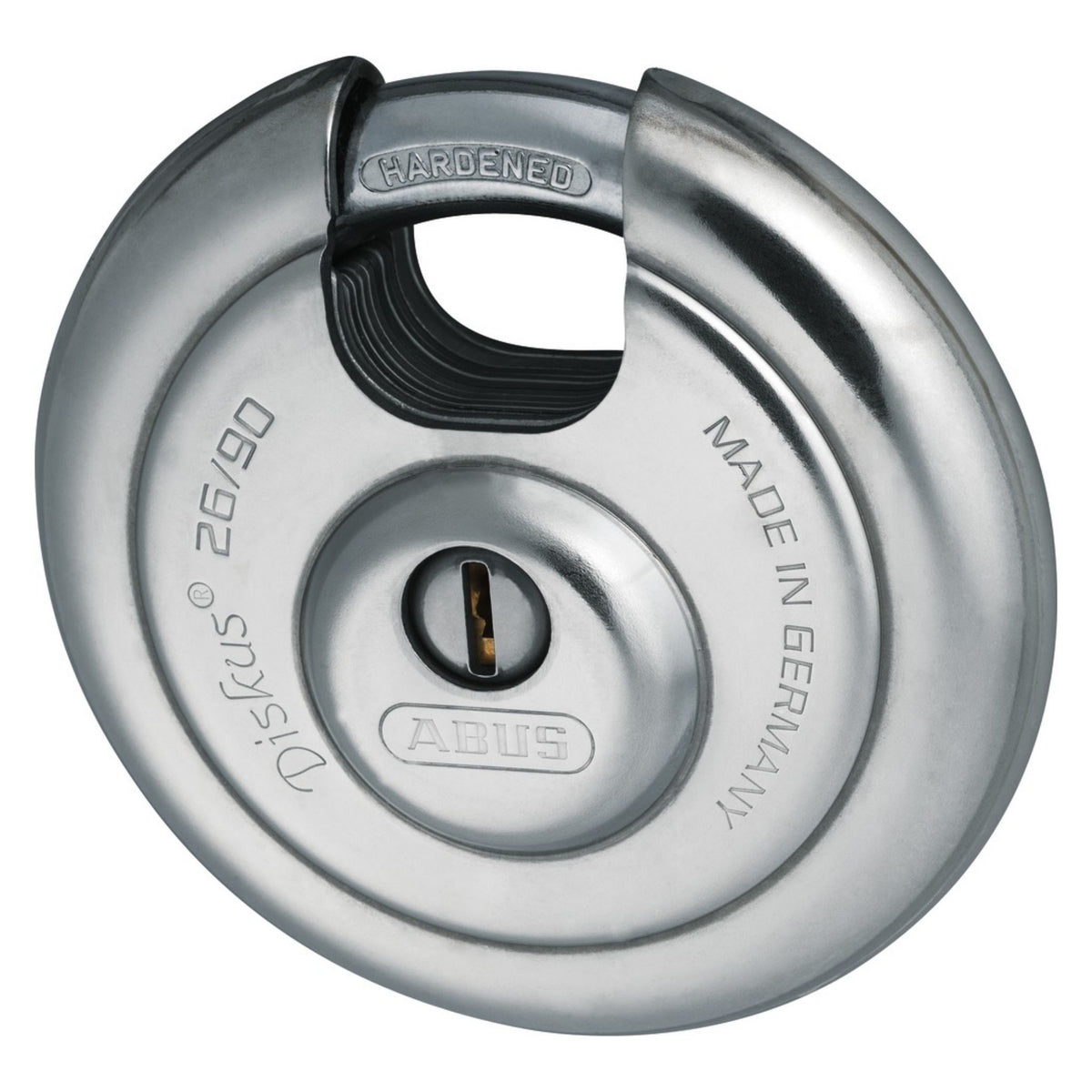 Abus 26/90 KA RR 00377 Diskus Lock Stainless Steel Disk Padlocks Keyed Alike to Match Existing Key# RR00377 - The Lock Source