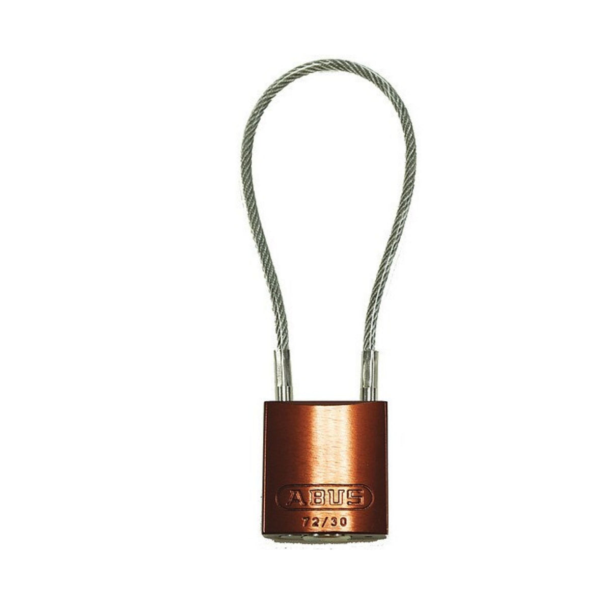 Abus 72/30CAB 4&quot; KDX3 Brown Safety Padlock with 4-Inch Cable, Set-of-3 Locks - The Lock Source