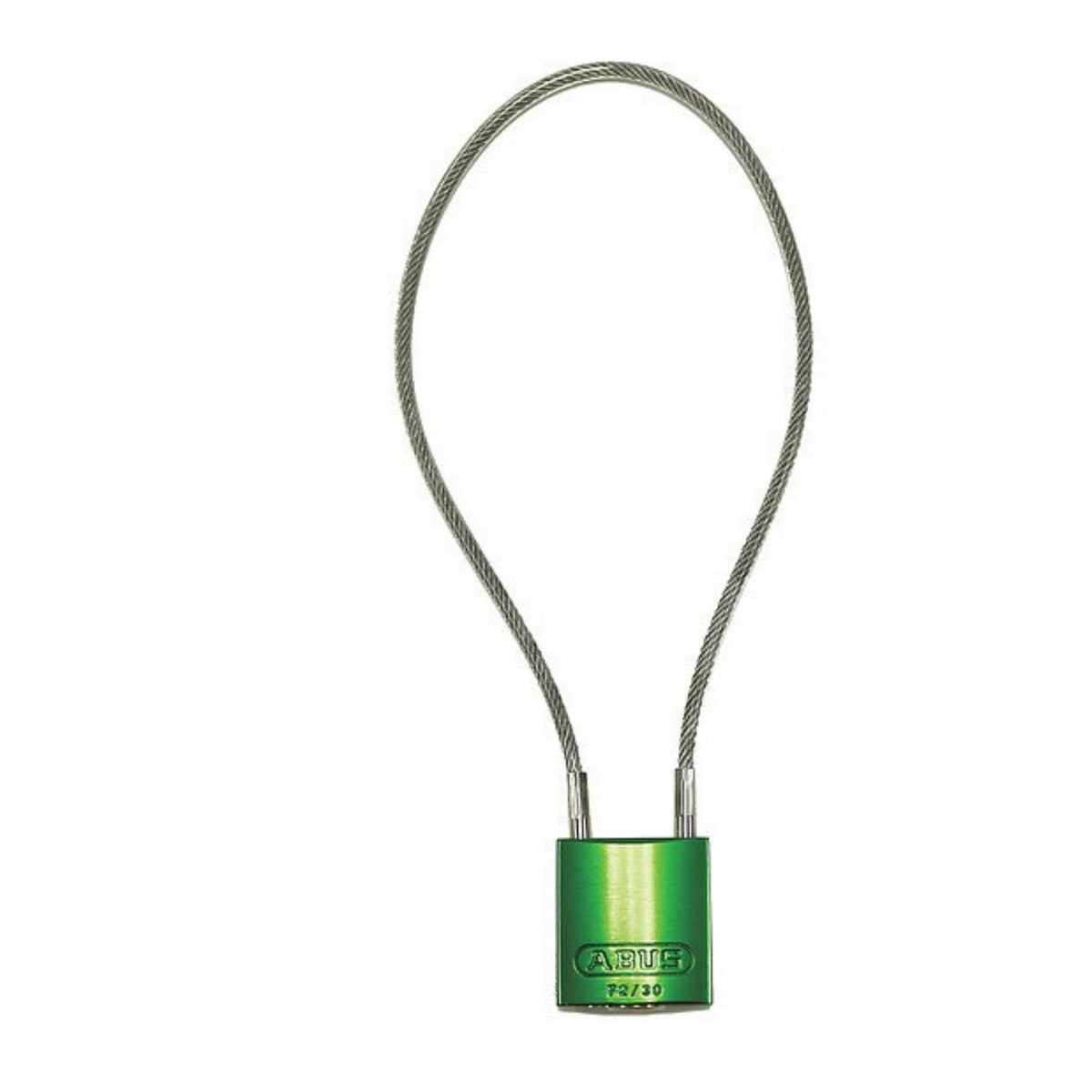 Abus 72/30CAB40 KD Green Aluminum Safety Padlock with 8-Inch Cable - The Lock Source