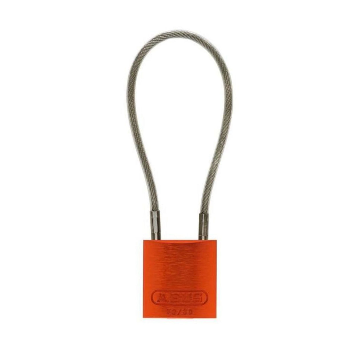 Abus 72/30CAB 4&quot; KAx3 Orange Safety Padlock with 4-Inch Cable, Keyed Alike in Set-of-3 Locks - The Lock Source