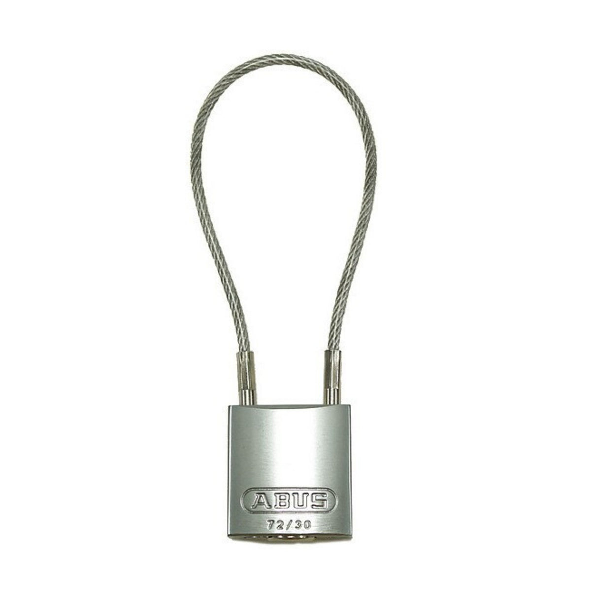 Abus 72/30CAB 4&quot; KA Silver Safety Padlock with 4-Inch Cable - The Lock Source
