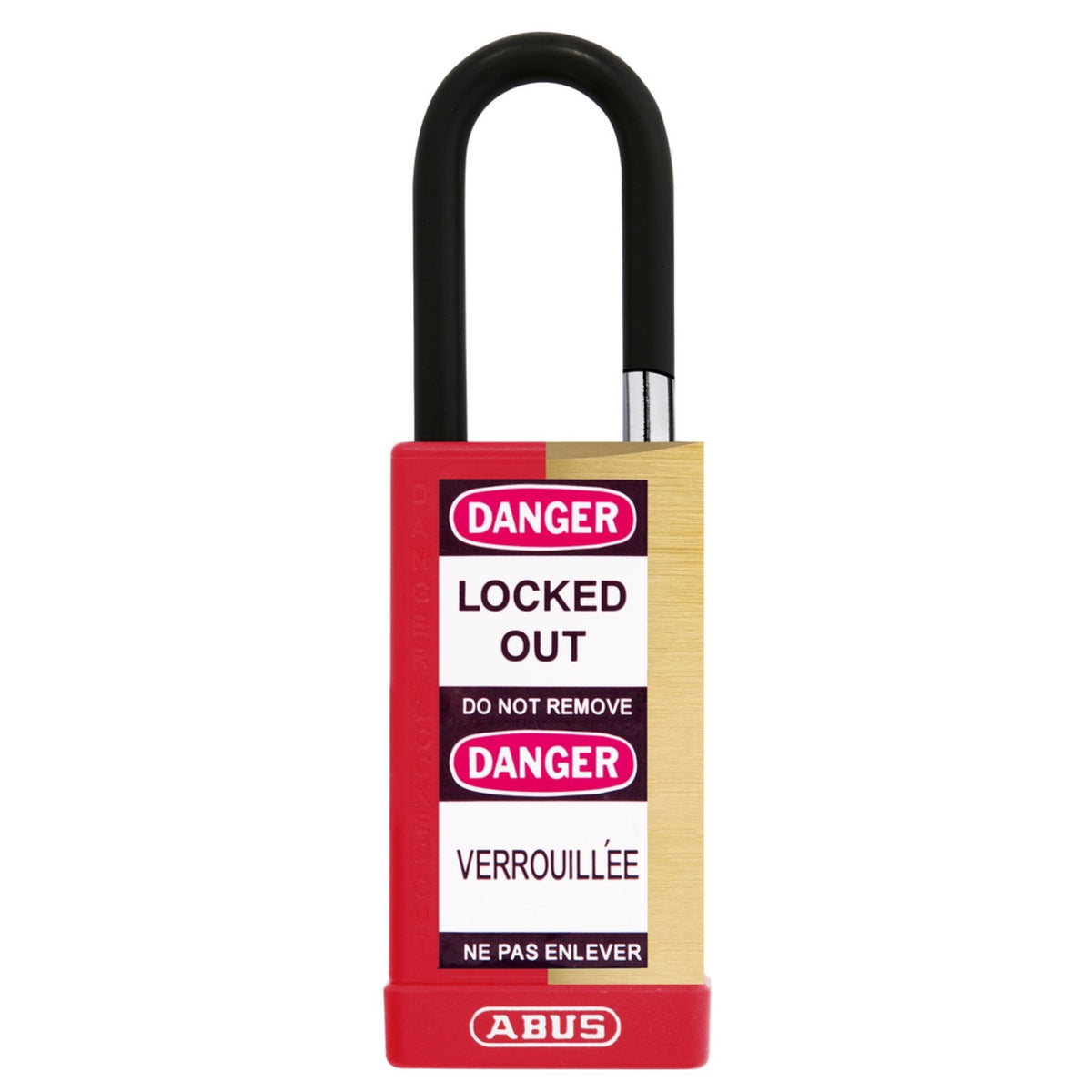 Abus 74MLB/40 KAX3 Red Insulated Safety Padlock Keyed Alike in Set-of-3 Locks - The Lock Source