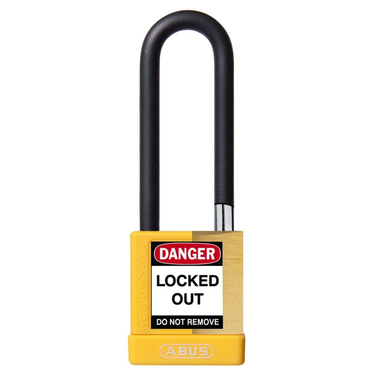 Abus 74M/40HB75 KDx3 Yellow Insulated Brass Safety Padlock with 3-Inch Shackle Keyed in Set-of-3 Padlocks - The Lock Source