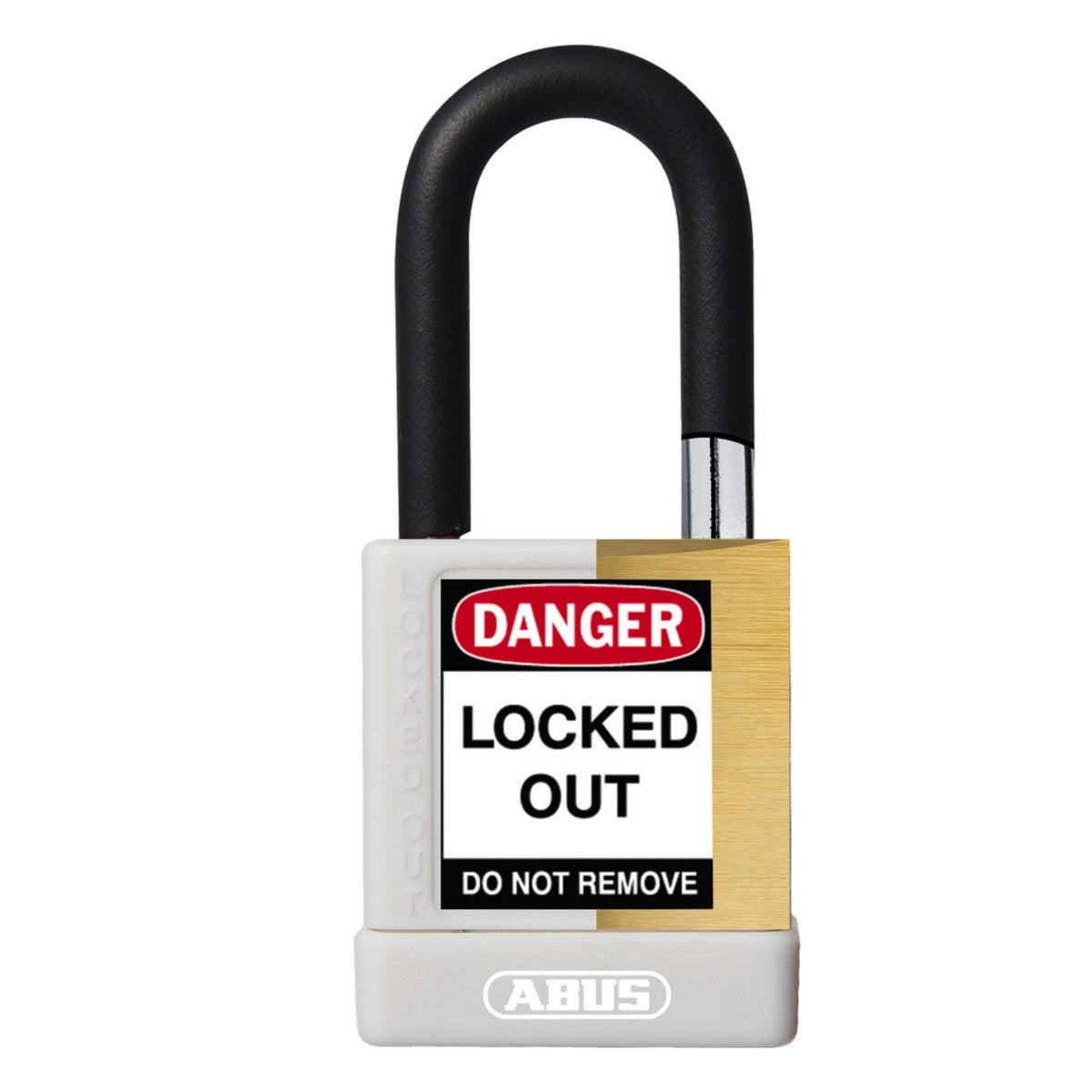 Abus 74M/40 KAX3 White Insulated Brass Safety Padlock Keyed Alike in Set-of-3 Padlocks - The Lock Source