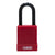 Abus 76PS/40 KA Red Safety Padlock, 1-1/2" Plastic-Covered Steel Shackle - The Lock Source