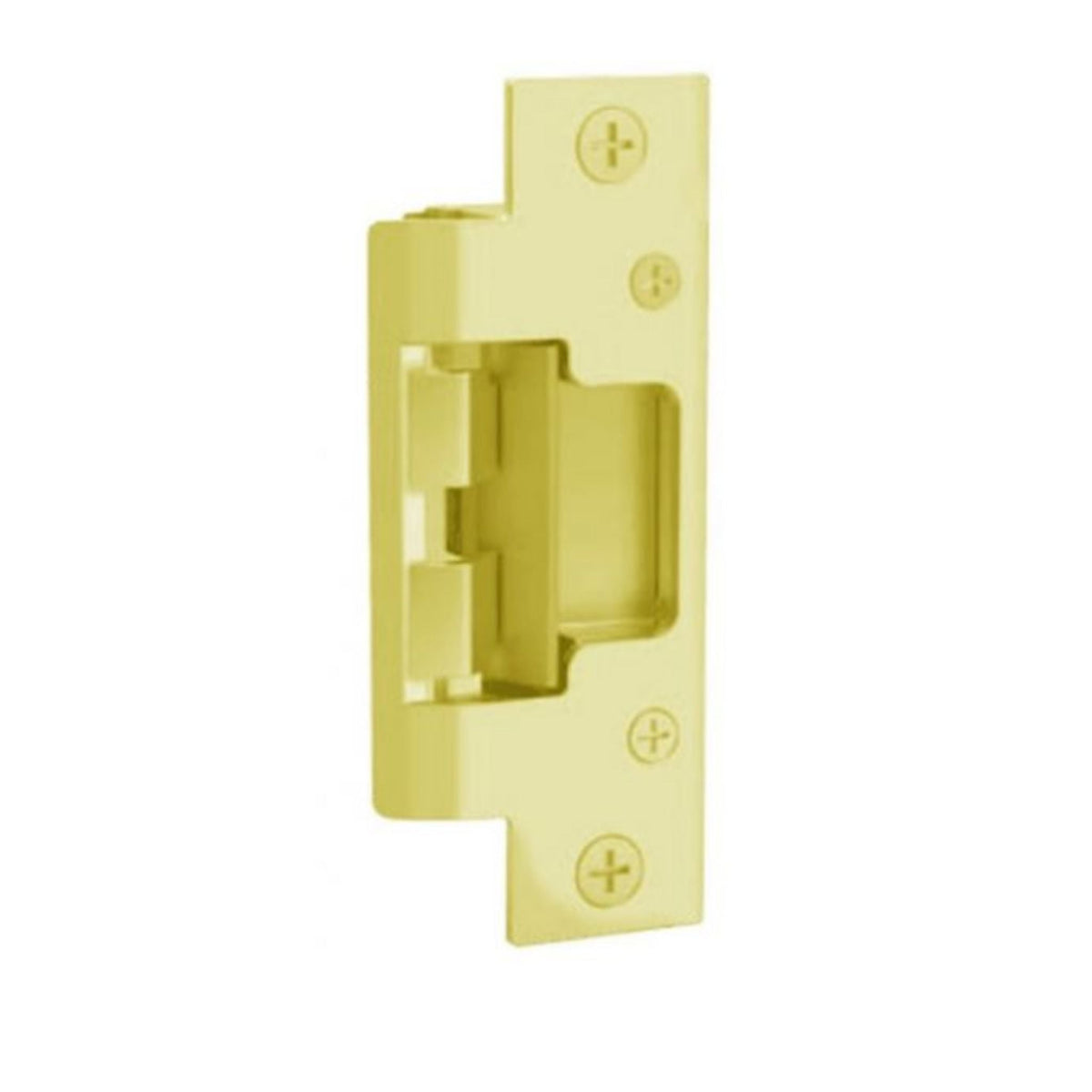 HES 803-606 Faceplate for 8000 &amp; 8300 Series No Cut Electric Strikes Satin Brass - The Lock Source