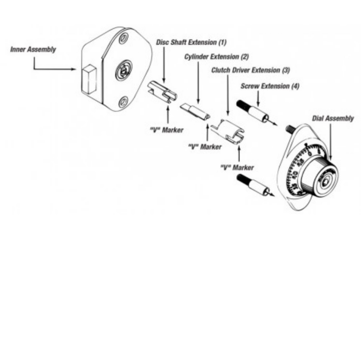 Master Lock 1654-0320 Extension Set - The Lock Source