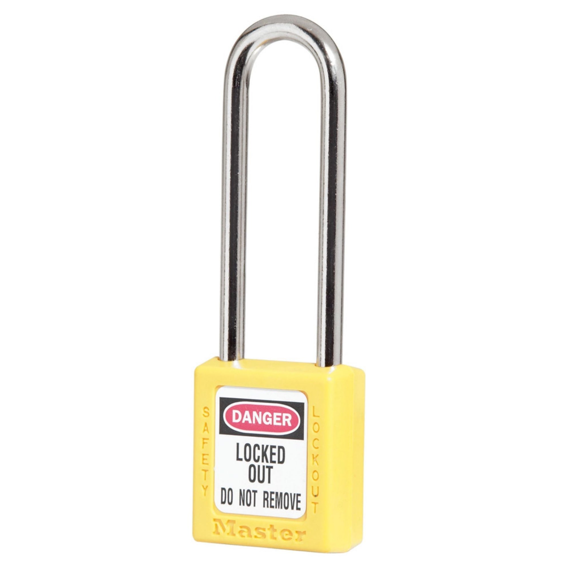 Master Lock 410MKLTYLW Yellow Plastic Safety Padlocks Master Keyed with 3-Inch Shackle - The Lock Source